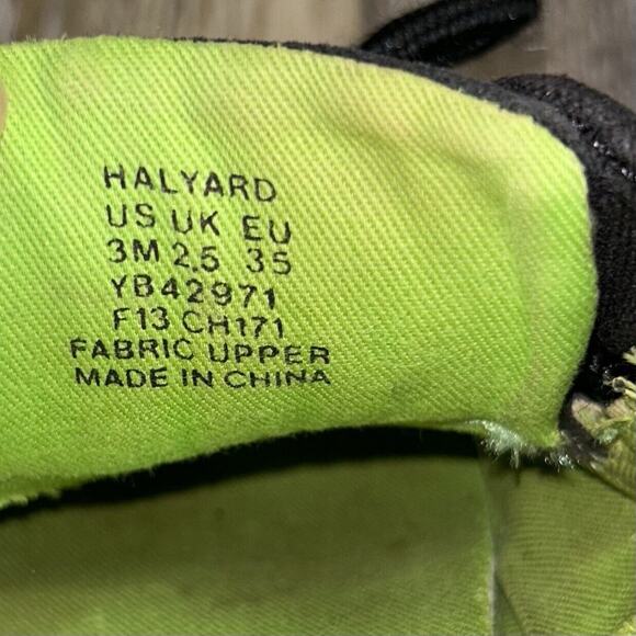 Sperry Top-Sider Halyard Loafers Youth US Size 3 Black Green Canvas Boat Shoes - Picture 11 of 11